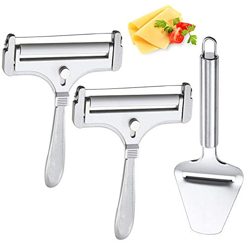 SLFYEE 2PCS Trancheuse à Fromage Coupe-Fromage Avec Rouleau et Fil de Coupe Fromage Trancheuse Couteau pour Fromages à Pate Molle