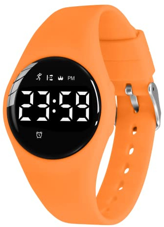 Reloj de Pulsera Digital con podómetro, vibración, Alarma, Distancia, cronómetro y Ejercicio, Resistente al Agua, Recargable, para Actividades al Aire Libre, para niños y niños