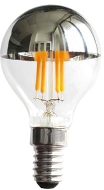 NOAMED Fengyan Home Bulbs 20pcs/lot Shadowless Bulb AC85-265V E14/E27 Semi-Silver Plated Pendant Light A19/G45 Silver Plated Decorative Light Source Household Lamp (Size : G45 4W E14)