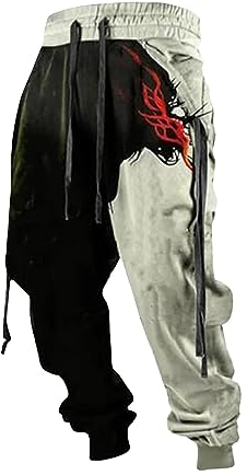 KONG JIMFAN Herren Sweathose Komfortabel Herrenhose Langgröße Herren Jogginghose MTB Hose Herren Lang Reha Hose Herren Seitlich Zu Öffnen Jogger Pants Men's Pants Jogginghose(Rot,6XL)