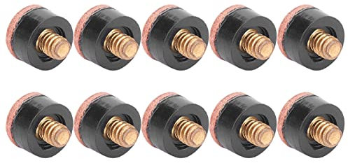 CHICIRIS Pool-Queue-Spitzen, 10 Stück, Zum Anschrauben, Pool-Queue-Spitzen, Snooker, Zum Anschrauben, Ersatzteile, Billard, Weiche Queue-Stab-Spitze, Zubehör (12mm)