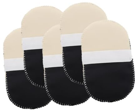 ANDRESLAD 5pcs Black Wool Fleece Shoe Polishing Gloves Boot Cleaning Mitts Multi-functional Shoe Care Wipes for Leather and Car Detailing Random Style