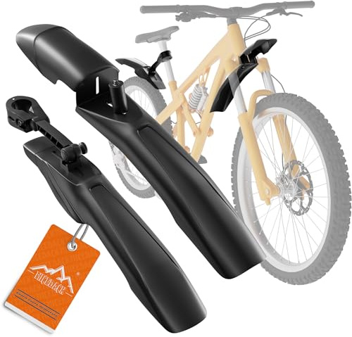 NICEDACK Parafango Bici, Universale Regolabile Parafanghi Bici Set 24-29 Pollici, Mountain Bike Anteriore e Posteriore Parafango Bici Portatile Regolabile per MTB