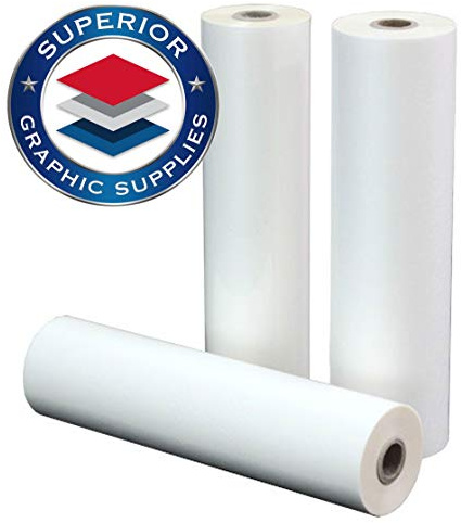 Superior Graphic Supplies PET Laminating Film Roll 25 X 500' - 1 Inch Core, 1.7 Mil / 0.0017 Inches Thick, Clear Gloss, 2 Roll Pack