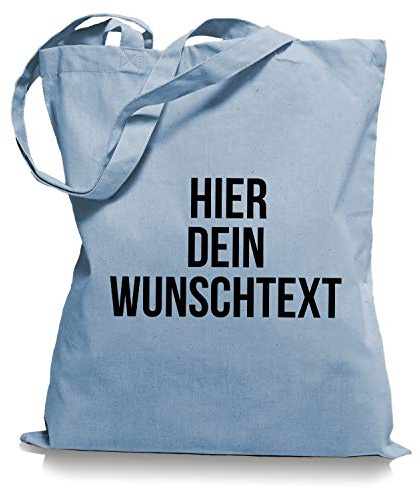 Ma2ca Stoffbeutel Jutebeutel mit Wunschtext/Selber gestalten mit dem Amazon T-Shirt Designer/Beutel Druck/Designertool Tragetasche/Bag/Jutebeutel WM1