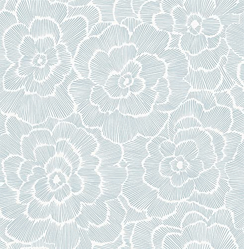 NuWallpaper by WallPops NUS4048 Saraya Peel & Stick Wallpaper, Blue