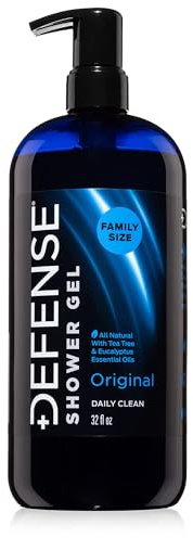 Defense Soap Tea Tree Body Wash | All Natural Organic Shower Soap for Athletes | Odor Control & Skin Fungal Protection for Sports, Post Workout & Recovery - 32 oz