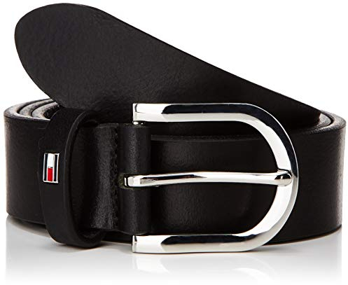 Tommy Hilfiger Damen Gürtel New Danny Belt Ledergürtel, Schwarz (Masters Black), 100 cm