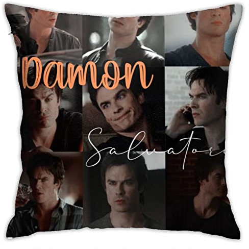 Damon Federa per Cuscino Salvatore Fodera per Cuscino Quadrato Fodera per Cuscino per Divano Divano Camera da Letto Soggiorno Ufficio Home Car Decor 18 X 18 Pollici