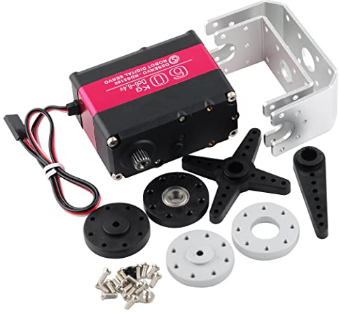 Wishiot 60 kg Servo RDS5160 RC Digital Servo High Torque Mental Gear 270 Degree mit U-förmiger Befestigungsscheibe für 1/5 RC Car Robotics DIY Projekte