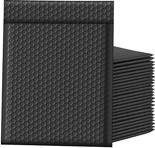 Famagic Bubble Mailers 8.5x12 Inch 40pc Black Shipping Bags, Chic Packaging Bags For Small Business, Colored Padded Mailing Envelopes, Opaque Matte Self Seal Bubble Poly Mailers Bulk #2