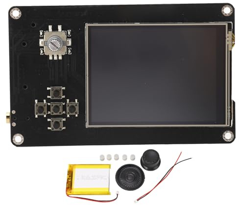 Fockety Portapack H2 SDR-Funkempfänger-Steuerplatine, 1 MHz Bis 6 GHz Voll Funktionsfähiges SDR-Funksender-Empfänger-Mainboard mit LCD-Touchscreen, 0,5 Ppm TCXO, 2000-mAh-Akku