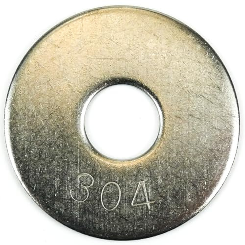 Rondelles de Carrosserie Inox A2 – Lot de 25 – Grandes Rondelles à Large Diamètre – Différents Ø intérieurs et extérieurs – Pour fixation métal, bois & carrosserie (12.5X40X1,5)