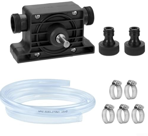 Portable Fast Drill Pump, 3400 RPM 900 L/h Attachment 2M Plastic Hose Accessories, Providing A Complete Package For Transferring Different Fluids