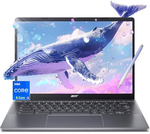 Acer Chromebook - Lápiz capacitivo para laptop con pantalla táctil - Intel i3-N305 de 8 núcleos - Google Chromebook de 14 pulgadas - 8 GB de RAM - SSD PCIe de 512 GB - Escuela de estudiantes