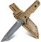 Purple Dragon Le couteau de survie extérieur avec étui en Kydex, couteau de chasse à lame fixe en acier D2 forgée d'une seule pièce, couteau bushcraft Full Tang avec manche G10 pour le camping, kaki