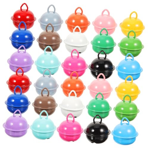 Gogogmee 100 STK Farbe Glocke selber Machen Weihnachtsglocke selber Machen Anhänger für Halsketten wrihnachtsbaumschmuck weihnachstbaumschmuck Glöckchen selber Machen Glöckchen-Ornament