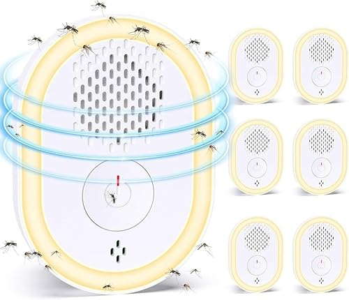 Mosquiteros, 6 Unidades de Conectores para Mosquitos, para Interiores, lámpara UV, Repelente de Mosquitos, matamoscas eléctrico, Enchufe ultrasónico, protección contra Mosquitos para Interiores