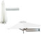 RDHMJSJAZ Sombrilla De Patio, Sombrillas De Sombreado Montadas En La Pared, Sombrilla De Pared For Exteriores Con Poste De Metal, Sombrilla Inclinable, Sombrilla Con Marco De Aluminio(White,2.2m)