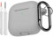 KOKOKA Custodia Case Compatibile con AirPods 4 2024 con Kit di Pulizia, Case Cover Protettiva in Morbido Silicone per AirPods 4ª Generazione con Moschettone, LED Anteriore Visibile, Grigio