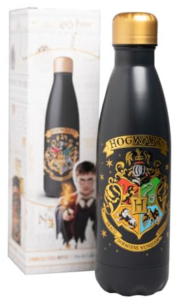 Grupo Erik: Borraccia termica | Bottiglia termica Harry Potter Hogwarts 500 ml | Borraccia termica a doppia parete in acciaio inox, chiusura ermetica e BPA free, Harry Potter Gadget