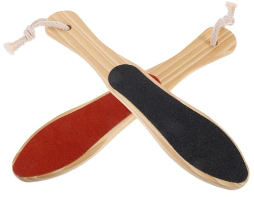 HAPINARY 2Stücke Multifunktions Fuß Entferner Ergonomisches Fußmassagegerät für Pediküre Tragbares Fußpeeling Zubehör Schwarz
