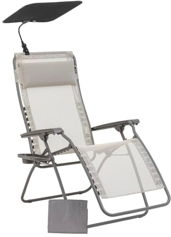 Lafuma MOBILIER - Set Relaxsessel und Zubehör - Zen Edition - Batyline® Iso - Beige Seigle LFM5367_9868-5 Jahre Garantie