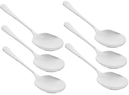 GLEAVI Set Di Cucchiai Da Portata Grandi Da 8 3 Pollici Con Manico in Acciaio Inossidabile Per Cucina Banchetti E Catering