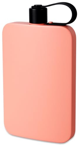 Harupink Flasque en acier inoxydable 304 - 500 ml - Avec capuchon sans BPA - Pour whisky, rhum, vodka, convient pour la randonnée et les fêtes (rose)
