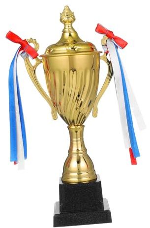 VICASKY Coppa Premio in Metallo Elegante Grandi Dimensioni per Vincitori Base Robusta per Competizioni Sportive e Premi Ufficiali