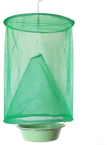 Fliegenfallen Outdoor Hängend Wiederverwendbar - Fliegenfänger mit Futterköderablage für Pferd Scheune Farm Ranch - Effektiver Fliegenvernichter Schädlingsbekämpfung für Stall, Terrasse, Hof (1)