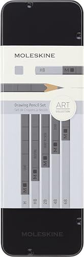 Moleskine Drawing Pencil Set, Graphite, 5 Pieces