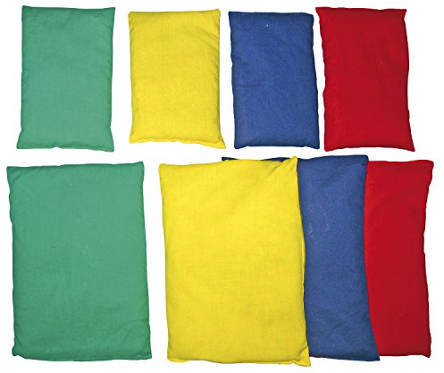 EDUPLAY Set Bohnensäckchen, 15 x 9 cm & 20 x 15 cm, 4 Farben, Mehrfarbig (2 x 4er Pack)
