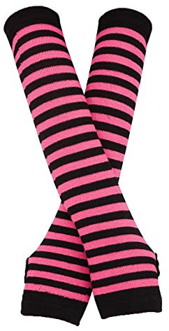 Bienvenu Damen Langer Armwärmer im Punk-,Gothic- und Rock-Stil,fingerlose Handschuhe