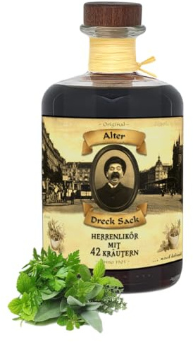 Kräuterlikör Alter Dreck Sack Herren Likör mit 42 Kräutern 1L Kräuterschnaps 32% Vol Männergeschenk