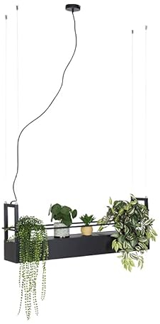 Qazqa - Industrie I Vintage I Industrie I Vintage I Hängelampe I Pendellampe I Pendelleuchte schwarz mit Gestell 4-flammig GU10 - Cage Rack I Wohnzimmer I Schlafzimmer - Stahl Länglich - LED geeignet