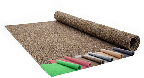 Madeinnature - Moquette da esterno – Imitazione erba sintetica in rotolo economico – Tappetini per esterni per terrazze, balconi, … dimensioni e colori a scelta (1 x 2 m marrone)