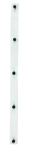 Karlowsky KL 4 andMORE Knopfleiste für Kochjacke, 5-Loch, 13cm Abstand, 100% Baumwolle, Weiß, 2 Stück