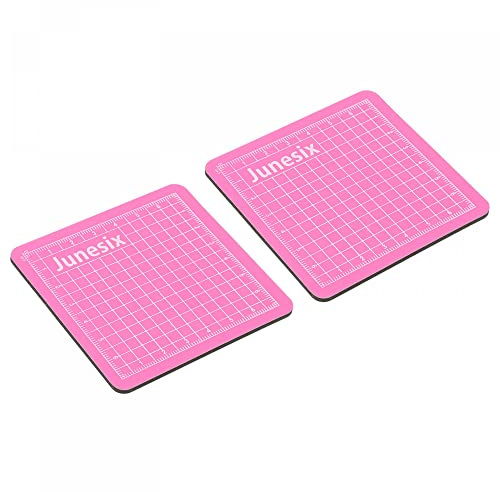 sourcing map 2er-Pack 3,1 x 3,1 Schneidematten drehbare Stoffmatte Pink | doppelseitig, Mini, Für Bastler Heimwerker, kreatives Design, Nähen