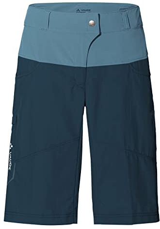 VAUDE Radhose Qimsa Shorts Damen, atmungsaktiv & Dark Sea Uni, 42