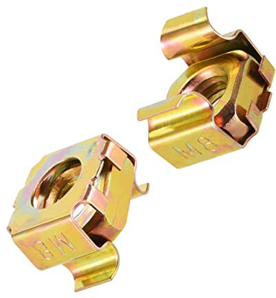 PATIKIL M8 Gabbia Dadi, 20pz Scatto Gabbia Dadi Carbonio STl per Server Cremagliera Armadio, Giallo