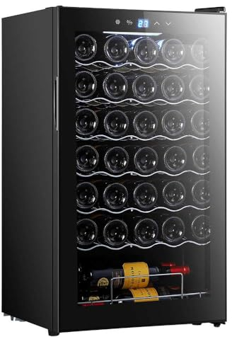Cecotec Vinoteca 34 botellas Bolero grandsommelier 34030 black compressor, 80 L, Enfriamiento por compresor, Temperatura regulable de 5 a 18ºC, Control táctil, Display, LED interior.