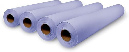 Ärztekrepp 1-lagig (59 cm x 70 m) 4 Papierrollen Violette Farbe | Liegenabdeckung – Ärztekrepp | Ohne Vorschnitt, glatte Textur. Massagerolle für Massage und Ästhetik