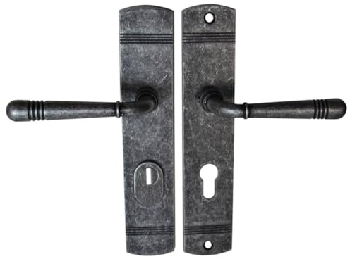 Wohnungstür Schutzbeschlag Helena LS Antik Grau WE 72 mm Dr-Dr mit ZA