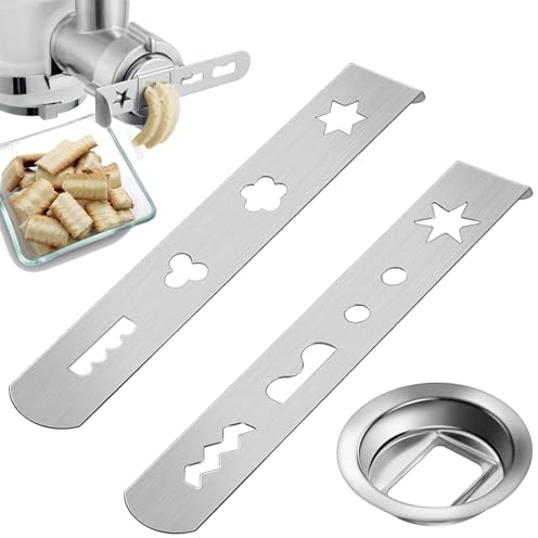 2 Pezzi Accessori per Tritacarne Pasticceria Pasticceria Inserto per Biscotti Inserto per biscotti per Tritacarne con Anello di Collegamento, Accessorio per Dolci per Tritacarne 5/8/10