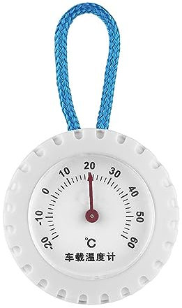 Puco Verbessertes Auto Temperaturmessgerät mit 50 mm Durchmesser blauem Zifferblatt Armaturenbrett Thermometer Temperaturmessgerät für genaue Messwerte Auto Thermometer