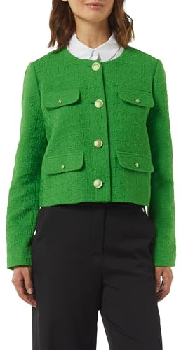 Comma Kurze Bouclé-Jacke aus Baumwolle