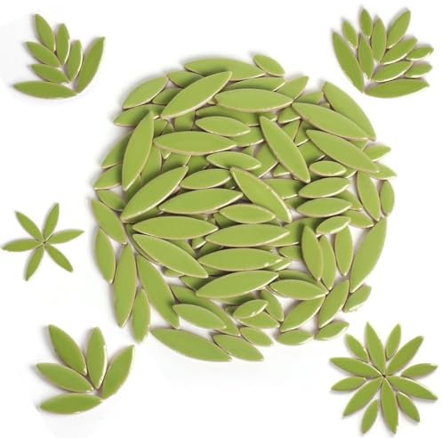 Tessere Mosaico 100g tessere di mosaico in ceramica irregolare tessere di mosaico petalo multicolore mosaico fai da te pietre for la decorazione della parete di arti artigianali hobby ( Size : Green )