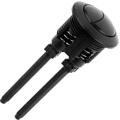 YTOOK - Botón de repuesto para inodoro doble, botón de descarga de inodoro de cabeza redonda, accesorios de repuesto para reparación de tanque de agua de inodoro (negro)