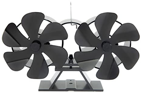 BaoFufc SF167T 12 Lüftermotoren, große Luft für Holzschornsteine, wärmebetriebene Ventilatoren, Kaminventilator, wärmebetriebener Ofenventilator für Holzofenventilatoren